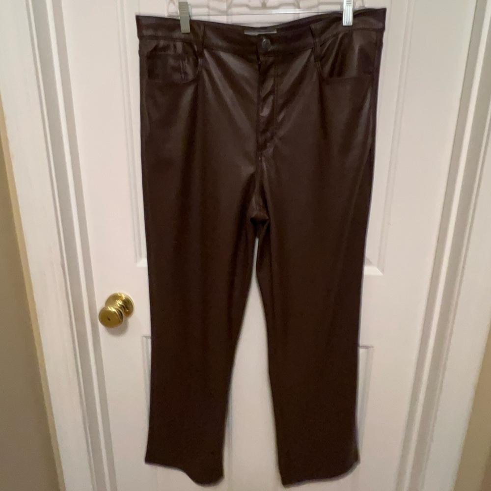 Loft faux leather pants